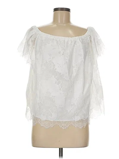 Pre-owned Gold Hawk 3/4 Sleeve Blouse In White