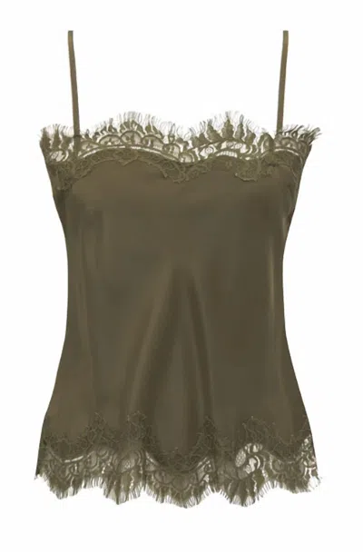 Gold Hawk Ale Crop Cami In Dark Olive