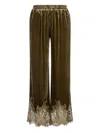 Gold Hawk Anastasia Lace-trimmed Trousers In Gray