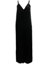 Gold Hawk Black Velvet Jumpsuit In Black