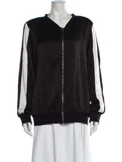 Pre-owned Gold Hawk Bomber Jacket In Black