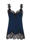 Gold Hawk Contrast Megan Cami In Blue/black In Blue