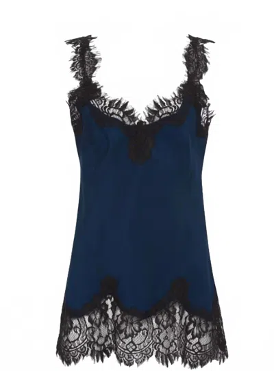 Gold Hawk Contrast Megan Cami In Blue/black