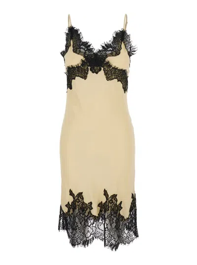 Gold Hawk Eva Mid-bias Slip Dress In Neutral