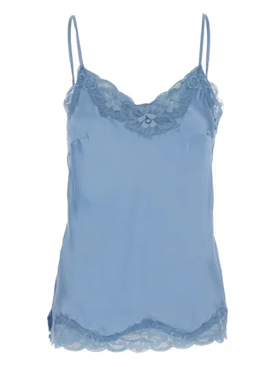 GOLD HAWK FLORAL-LACE SILK TOP