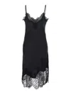 Gold Hawk Grace Mid-bias Slip Dres In Black