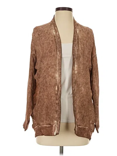 Gold Hawk Kimono In Brown