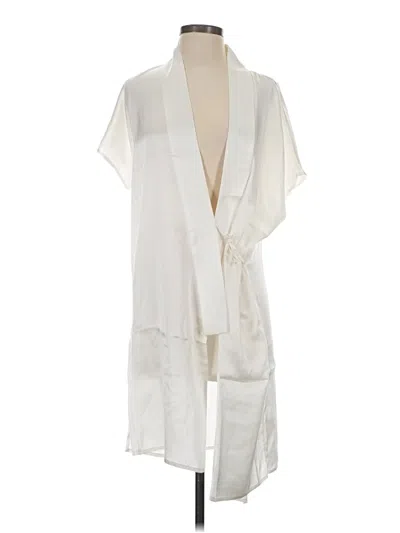 Pre-owned Gold Hawk Kimono In White