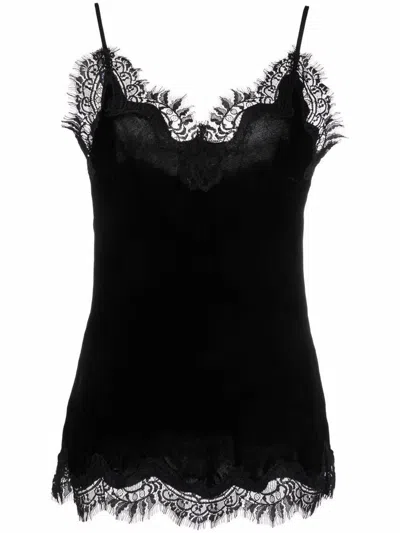 Gold Hawk Lace-trim Sleeveless Top