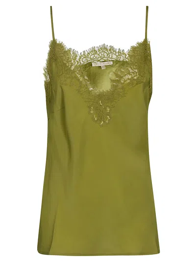 Gold Hawk Laced Top In Green