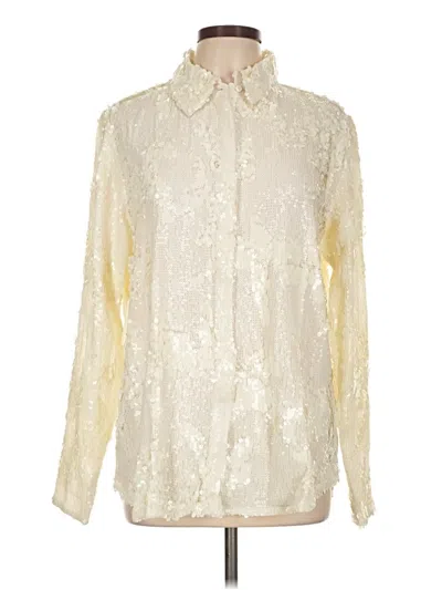 Pre-owned Gold Hawk Long Sleeve Blouse In Ivory