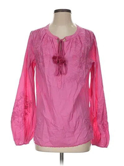 Pre-owned Gold Hawk Long Sleeve Blouse In Pink