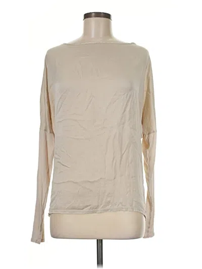 Pre-owned Gold Hawk Long Sleeve Top Ivory Boatneck Tops