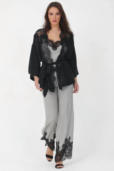 Gold Hawk Lucy Crop Stripe Cami In Black