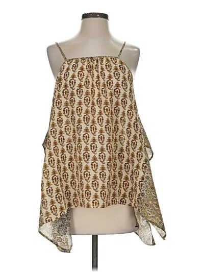 Pre-owned Gold Hawk Sleeveless Blouse In Gold