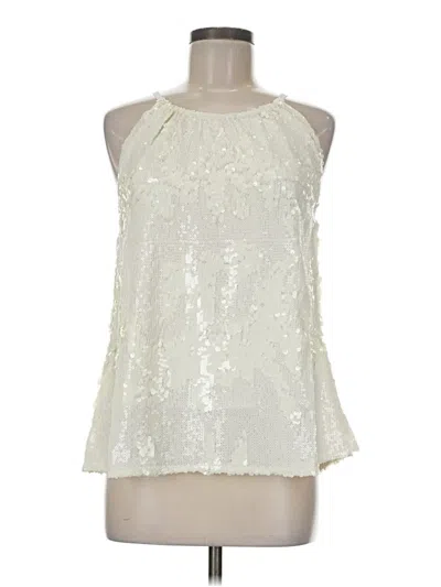 Gold Hawk Sleeveless Blouse In White