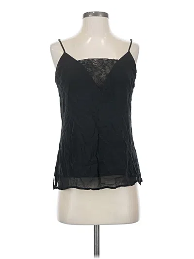 Pre-owned Gold Hawk Sleeveless Silk Top Black Sweetheart Neckline Tops