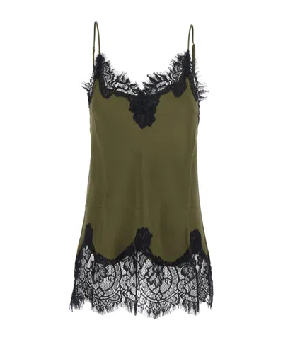 Gold Hawk Sleeveless Vest In Green