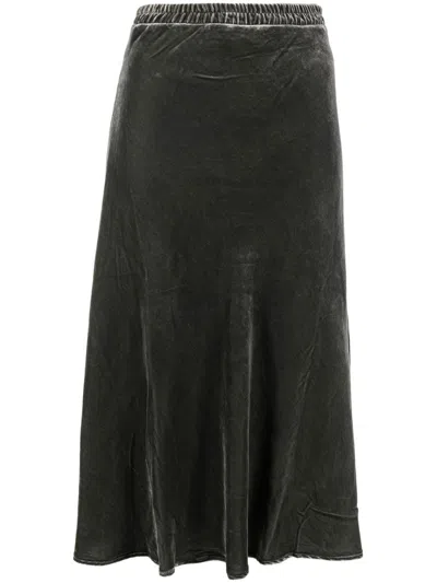 GOLD HAWK VELVET LONG SKIRT
