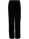 Gold Hawk Black Gathered Sides Cropped Trousers