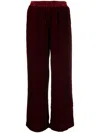Gold Hawk Straight-leg Velvet Pants