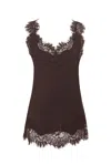 Gold Hawk Women's Megan Lace Tank Top In Fudge