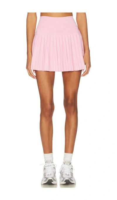 Gold Hinge 15'' Pleated Tennis Skirt In Pink