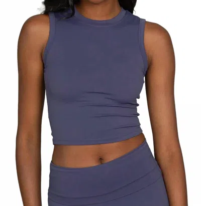Gold Hinge Coresculpt Crop Tank In Pale Indigo In Multi