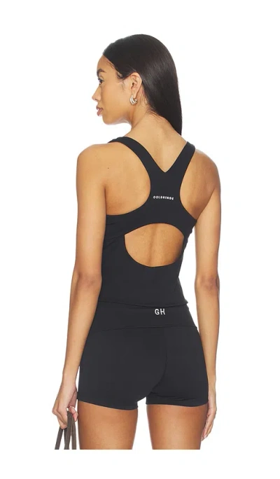 Gold Hinge Coresculpt Cut Out Tank Top In Black