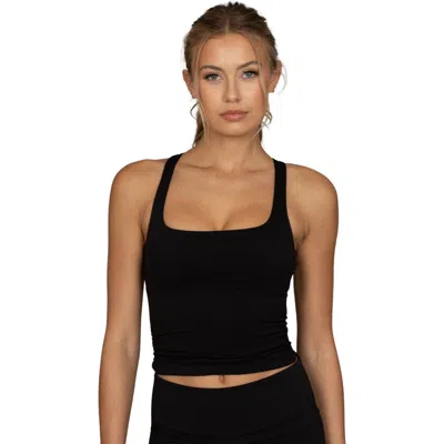 Gold Hinge Coresculpt Cutout Tank In Black