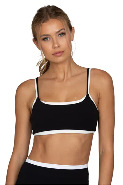 Gold Hinge Double Layer Strydeform Bra In Black