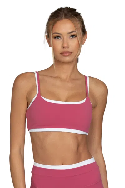 Gold Hinge Double Layer Strydeform Bra In Pink