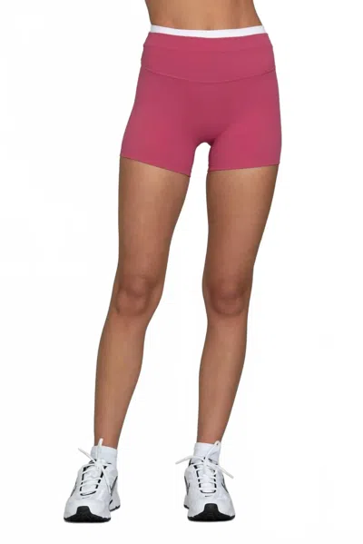 Gold Hinge Double Waist Strydeform Short In Raspberry In Multi