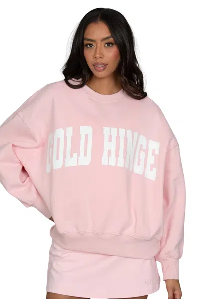 Gold Hinge Gh Wide Arm Sweatshirt In Pink
