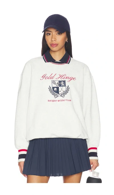 Gold Hinge Heritage Crewneck Sweatshirt In Heather Grey