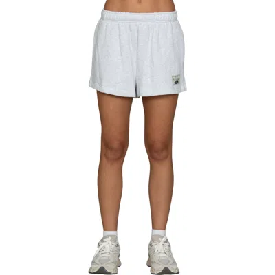 Gold Hinge Loose Sweat Short In Heather Grey