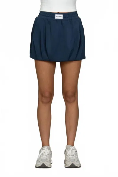 Gold Hinge Luxesoft Bubble Skirt In Natural In Blue