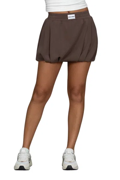 Gold Hinge Luxesoft Bubble Skirt In Mocha