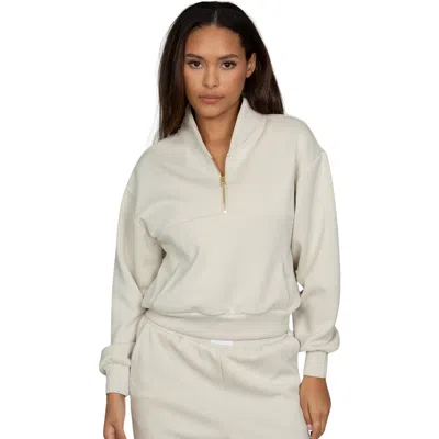 Gold Hinge Luxesoft Lounge Quarter Zip In Gray