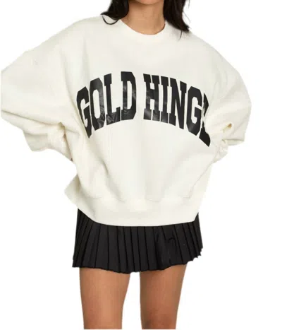 Gold Hinge Oversized Fit Sweatshirt In Black