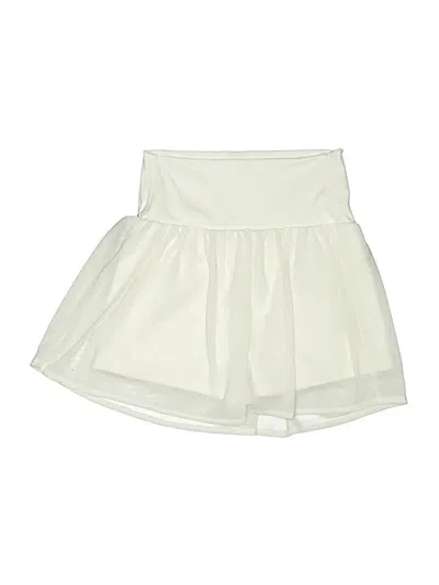 Pre-owned Gold Hinge Skort In White