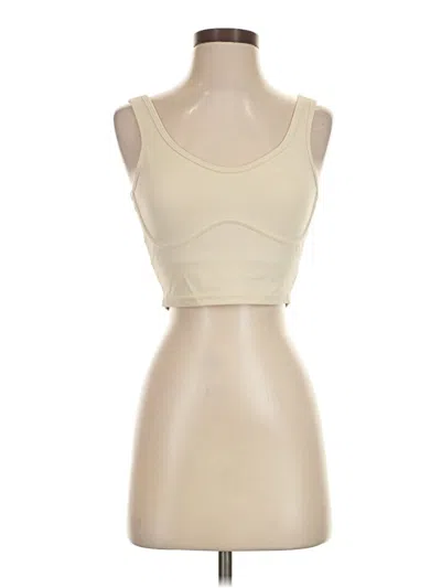 Pre-owned Gold Hinge Tank Top Ivory Strapless Neckline Tops