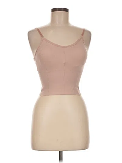 Pre-owned Gold Hinge Tank Top Tan Strapless Neckline Tops