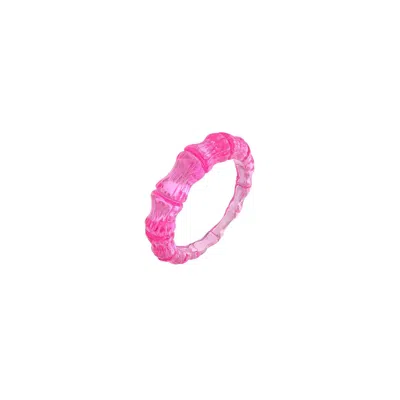 Gold & Honey Women's Pink / Purple Bamboo Ring In Pink