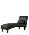 Gold Sparrow 23.5" Polyester Newport Channel Tufted Chaise Lounge, Created For Macy's