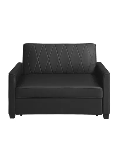 Gold Sparrow 51" Faux Leather Riverside Convertible Loveseat Bed, Created For Macy's