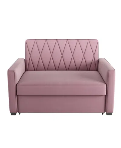 Gold Sparrow 51" Velvet Riverside Convertible Loveseat Bed, Created For Macy's