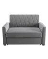 Gold Sparrow 51" Velvet Riverside Convertible Loveseat Bed, Created For Macy's