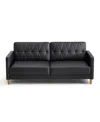 Gold Sparrow 77" Faux Leather Victoria Convertible Sofa Bed, Created For Macy's