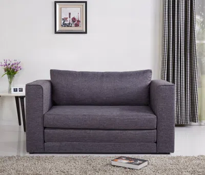 Gold Sparrow Corona Convertible Loveseat Sleeper In Dark Gray